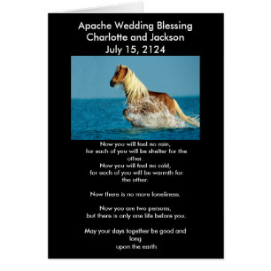 Apache Wedding Blessing Arabian volbred horse