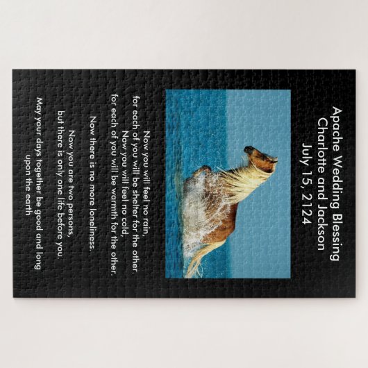 Apache Wedding Blessing Arabian volbred horse Legpuzzel (Horizontaal)