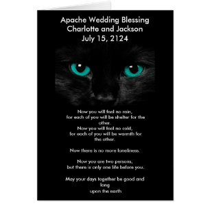 Apache Wedding Blessing Black Cat