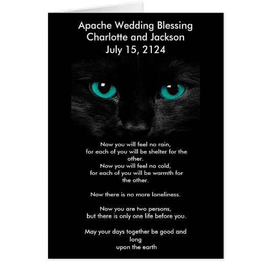Apache Wedding Blessing Black Cat (Voorkant)