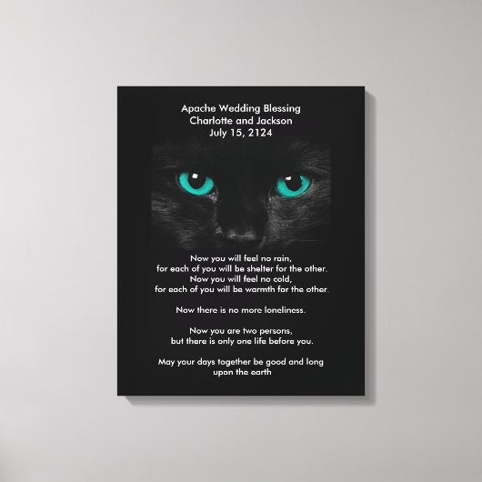 Apache Wedding Blessing Black Cat Canvas Afdruk (Voorkant)