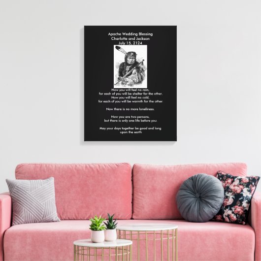 Apache Wedding Blessing Blood Cheif Canvas Afdruk (Insitu (Woonkamer))