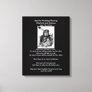Apache Wedding Blessing Blood Cheif Canvas Afdruk