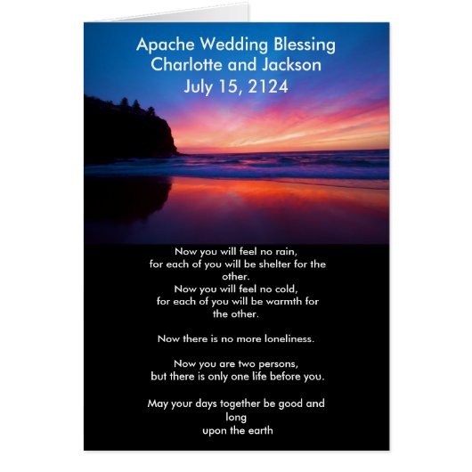 Apache Wedding Blessing Blue Uitzicht (Voorkant)
