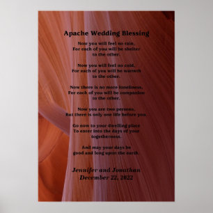 Apache Wedding Blessing Canyon Foto 20x28 Matte Poster