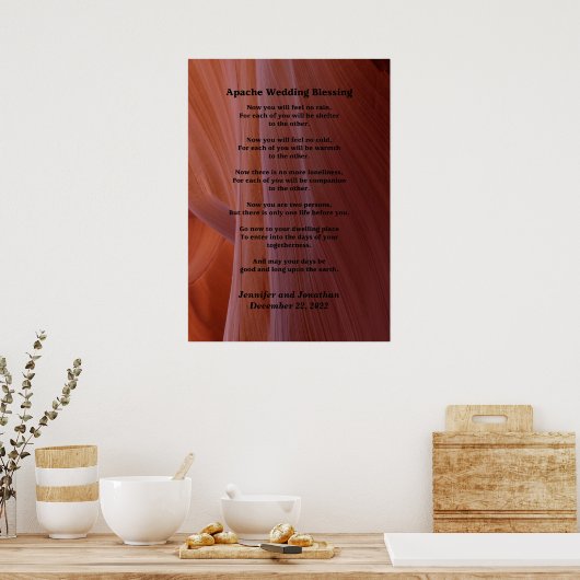 Apache Wedding Blessing Canyon Foto 20x28 Matte Poster (Keuken)