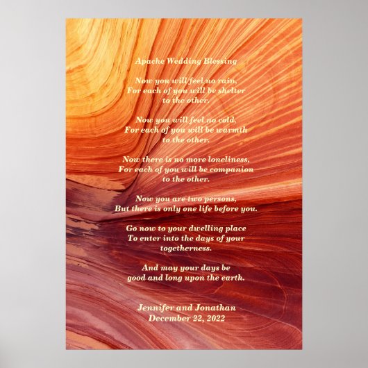 Apache Wedding Blessing Canyon Foto 20x28 Matte Poster (Voorkant)