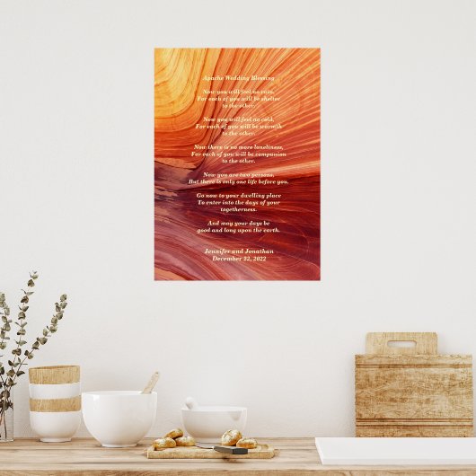 Apache Wedding Blessing Canyon Foto 20x28 Matte Poster (Keuken)