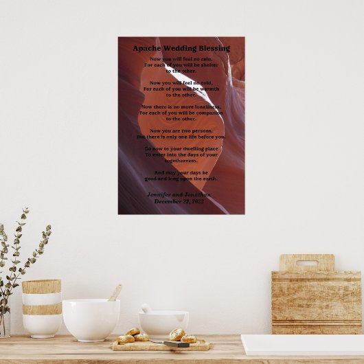 Apache Wedding Blessing Canyon Foto 20x28 Matte Poster (Keuken)