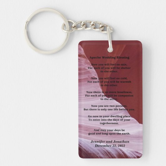Apache Wedding Blessing Canyon Foto Names Sleutelhanger (Voorkant)