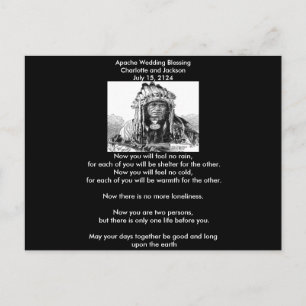 Apache Wedding Blessing Cheif Briefkaart