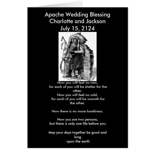 Apache Wedding Blessing Dakota-Sioux Cheif (Voorkant)