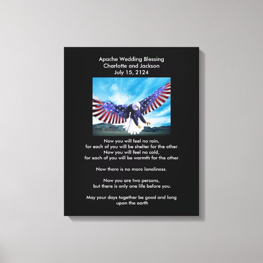 Apache Wedding Blessing Eagle 3 Canvas Afdruk (Voorkant)