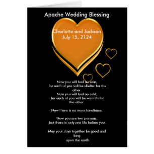 Apache Wedding Blessing Gold Hearts
