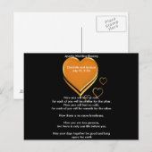 Apache Wedding Blessing Gold Hearts Briefkaart (Voorkant / Achterkant)