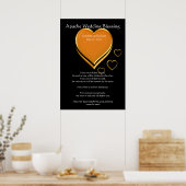 Apache Wedding Blessing Gold Hearts Poster (Keuken)