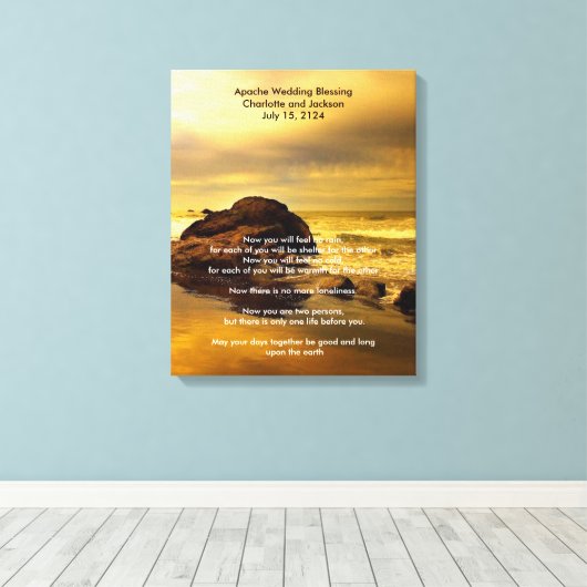 Apache Wedding Blessing Gold Ocean Rock Canvas Afdruk (Insitu (Houten vloer))