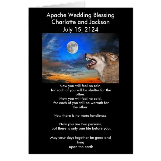 Apache Wedding Blessing Gray Wolf (Voorkant)