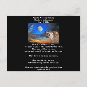 Apache Wedding Blessing Gray Wolf Briefkaart