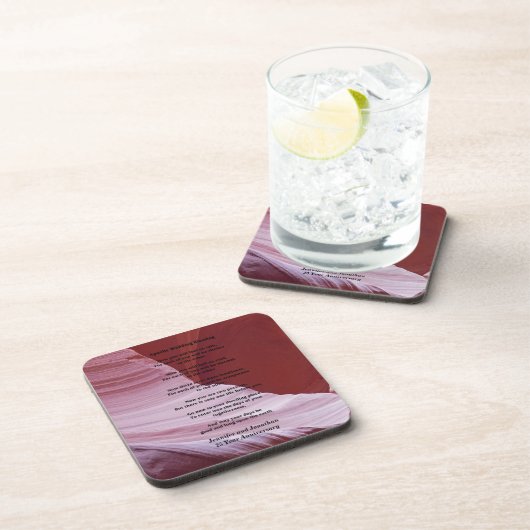 Apache Wedding Blessing, Jubileum Gift Onderzetter (Rechterzijde)