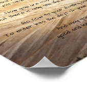 Apache Wedding Blessing Light Brown Stone and Tree Poster (Hoek)