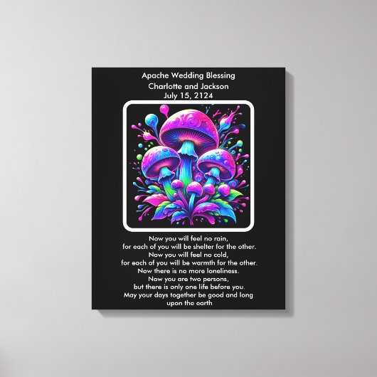 Apache Wedding Blessing Luminous Mushroom Fantasy Canvas Afdruk (Voorkant)