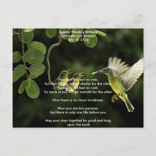 Apache Wedding Blessing Moeder Hummingbird Briefkaart