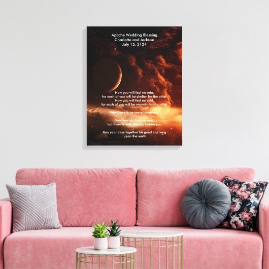 Apache Wedding Blessing Moon en Universe Canvas Afdruk (Insitu (Woonkamer))
