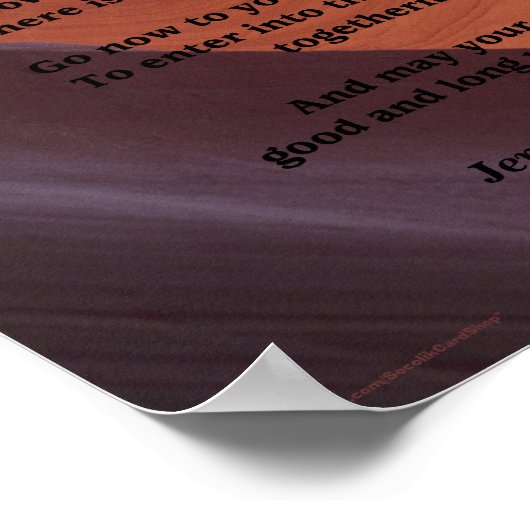 Apache Wedding Blessing, Names, Brown Southwest Poster (Hoek)