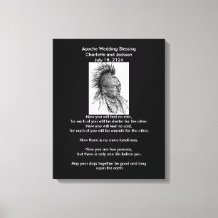 Apache Wedding Blessing Ojibwa Cheif Canvas Afdruk