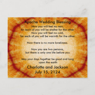 Apache Wedding Blessing Old Paper Briefkaart