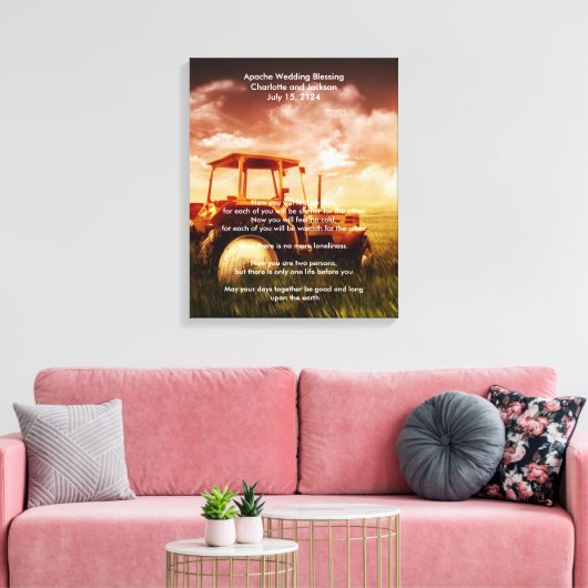 Apache Wedding Blessing Old Tractor Canvas Afdruk (Insitu (Woonkamer))