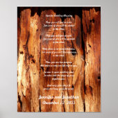 Apache Wedding Blessing Old Wood, Names Poster (Voorkant)