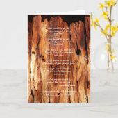 Apache Wedding Blessing Old Wood Wenskaart Kaart (Gele Bloem)