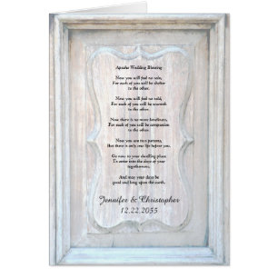 Apache Wedding Blessing, oude houten deur