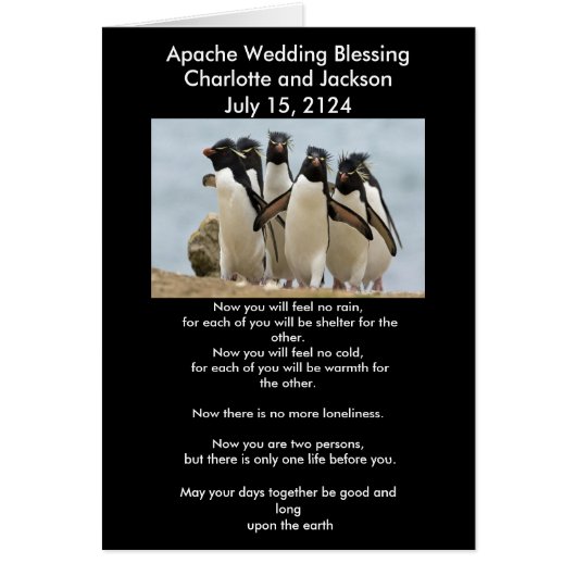 Apache Wedding Blessing Penguins (Voorkant)