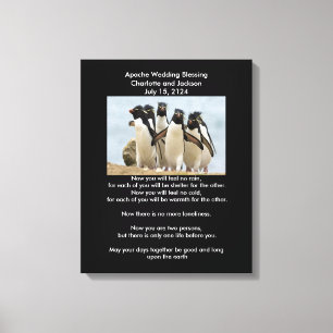 Apache Wedding Blessing Penguins Canvas Afdruk