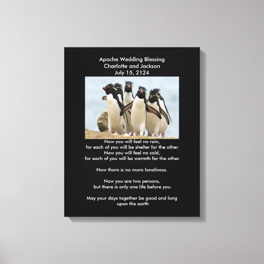 Apache Wedding Blessing Penguins Canvas Afdruk (Voorkant)