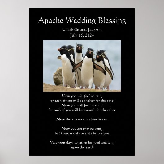Apache Wedding Blessing Penguins Poster (Voorkant)