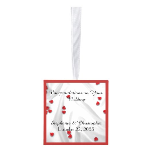 Apache Wedding Blessing Personalized Red Hearts Decoratie (Rechts)