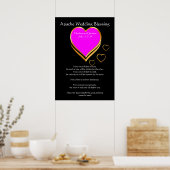 Apache Wedding Blessing Pink Hearts Poster (Keuken)