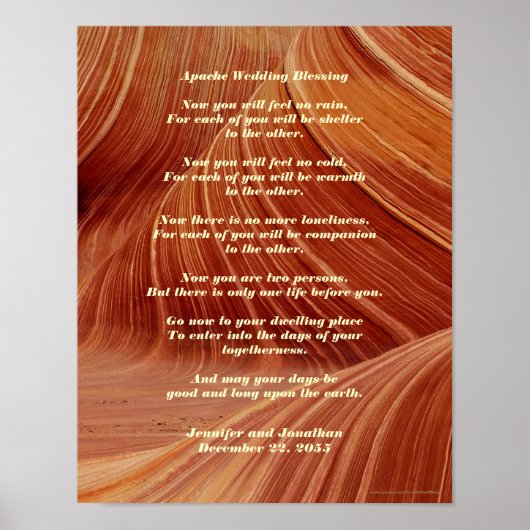 Apache Wedding Blessing Poster 11 x 14 inch Matte (Voorkant)