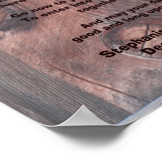 Apache Wedding Blessing Poster 11 x 14-inch Red Ba (Hoek)