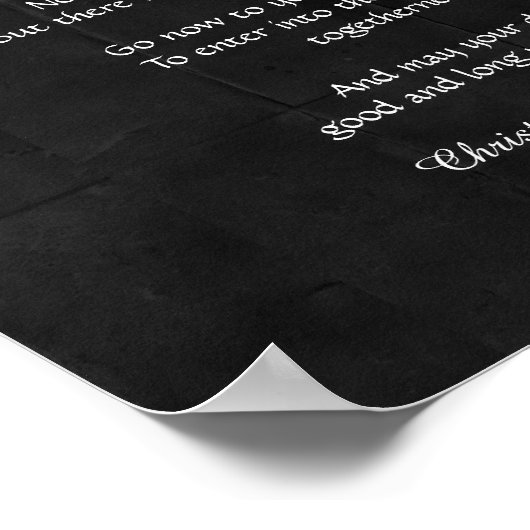 Apache Wedding Blessing Poster 11 x 14 inch Rustic (Hoek)