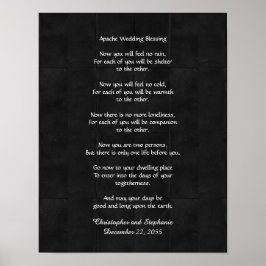 Apache Wedding Blessing Poster 11 x 14 inch Rustic