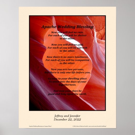 Apache Wedding Blessing Poster 16 x 20 inch (Voorkant)