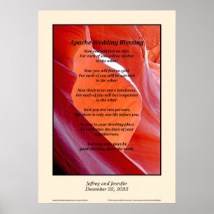 Apache Wedding Blessing Poster 20 x 28 inch op maa