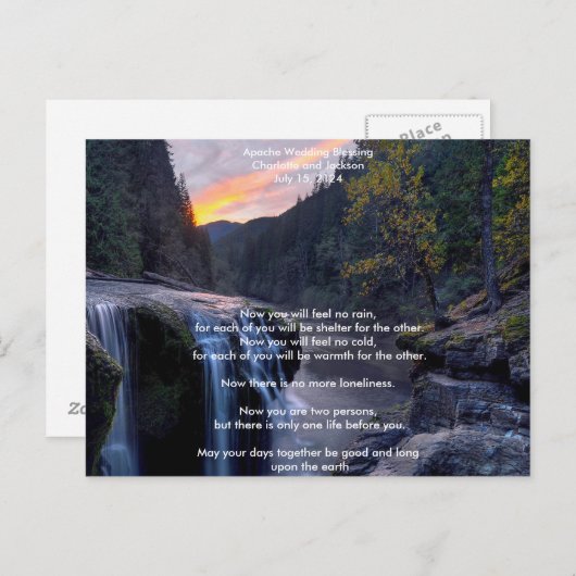 Apache Wedding Blessing River Briefkaart (Voorkant / Achterkant)
