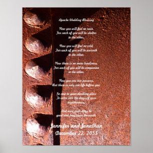 Apache Wedding Blessing Rusty Metal Kijk Poster