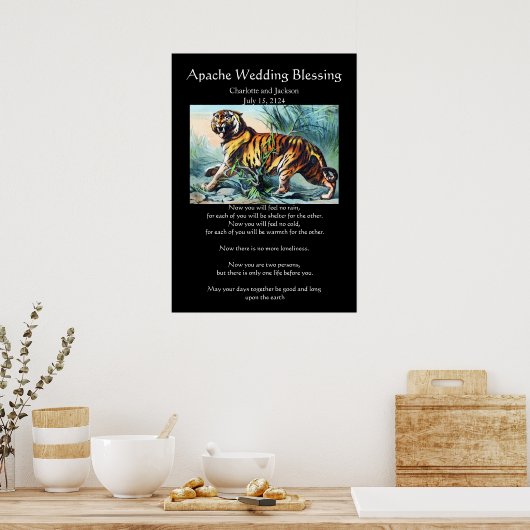 Apache Wedding Blessing Saber Toothed Tiger Poster (Keuken)